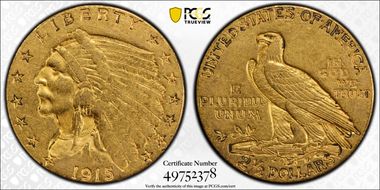 1915 $2.50 VF35