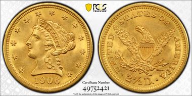 1906 $2.50 MS65