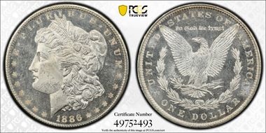 1886 $1 MS64DMPL