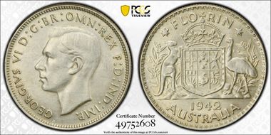 1942(m) Florin KM-40  Ag AU58