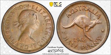 1962 Y. (p) 1/2D AU55BN