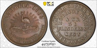 1862 Tk 1D KM-Tn203 Robison Bros. & Co. Melbourne, Victoria N1BN