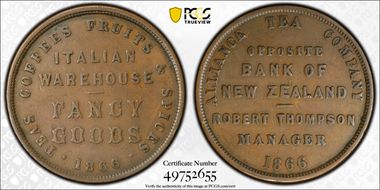 1866 Tk 1D KM-Tn1.1 Alliance Tea Co. Christchurch VF35BN