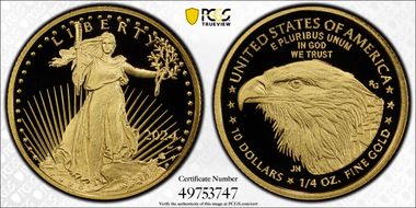 2024-W $10 Gold Eagle First Strike PR70DCAM