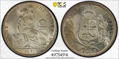 1903-JF 1/5 Sol MS66