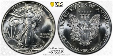 1988 $1 Silver Eagle MS69