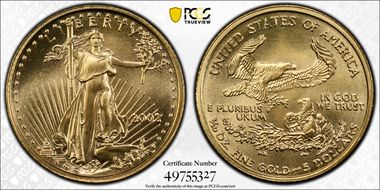 2002 $5 Gold Eagle MS69