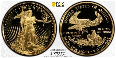 1999-W $5 Gold Eagle PR68DCAM