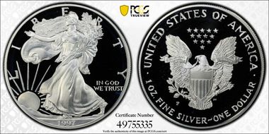 1997-P $1 Silver Eagle PR69DCAM