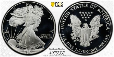 1987-S $1 Silver Eagle PR69DCAM