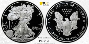 2000-P $1 Silver Eagle PR69DCAM