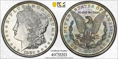 1880-S $1 MS64