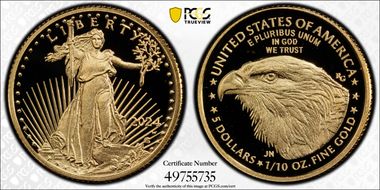 2024-W $5 Gold Eagle First Strike PR69DCAM