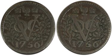 1756 Duit Sch-233b Mule Struck w/2 Rev dies VF25BN