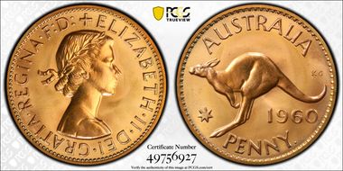 1960 Y. (p) 1D PR67RD