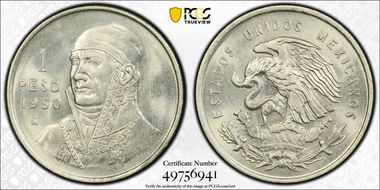 1950-Mo Peso MS66