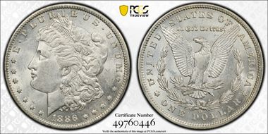 1886-O $1 AU58