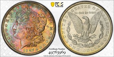 1887 $1 MS62
