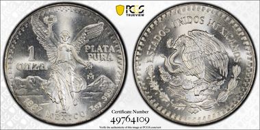 1987-Mo Onza Libertad Ag - DDO MS68