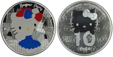 2024 €10 Hello Kitty 50th Ann. Ag France Colorized PR69DCAM