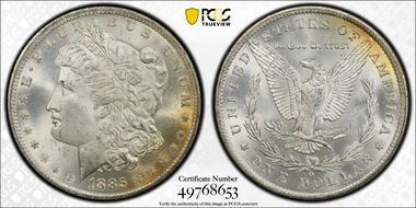 1885-O $1 MS66