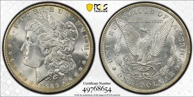 1886 $1 MS66