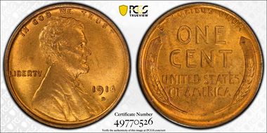 1914-D 1C MS65+ RD