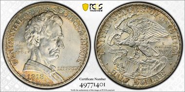 1918 50C Lincoln-Illinois MS63