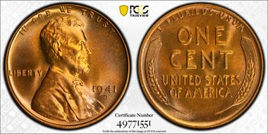 1941-D 1C MS67+ RD