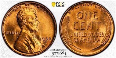 1933-D 1C MS67RD