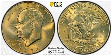 1974-D $1 MS66+