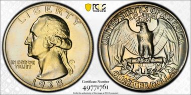 1938 25C PR67