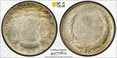 1920 50C Maine MS66+ 