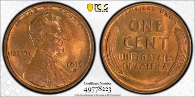 1916-D 1C MS64+ RB