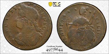 1787 CT 1/2P DB Left, Miller 44-W.4 VF35BN