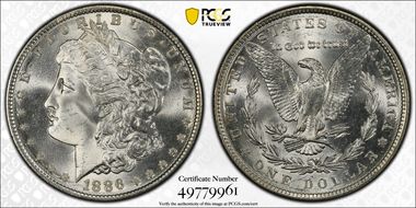 1886 $1 MS66