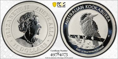2021-P $15 Kookaburra Pt MS69