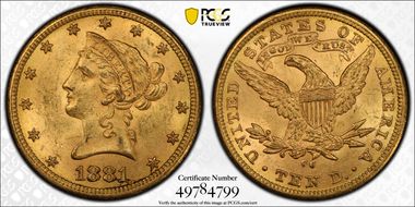 1881-CC $10 MS63