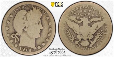 1914-S 25C AG3