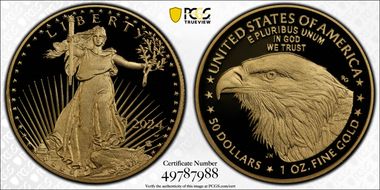 2024-W $50 Gold Eagle First Strike PR70DCAM