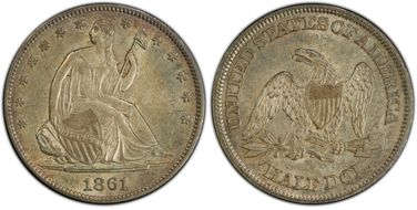 1861 50C MS62