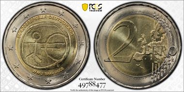 2009-J € 2 10th Anniv. EMU MS64