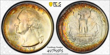 1937-S 25C MS67+ 