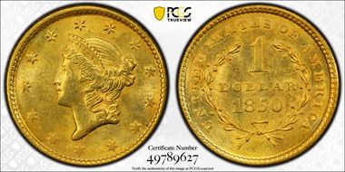 1850 G$1 MS63