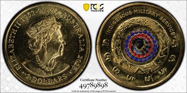 2023 $2 35th Ann $2 Coin Set Colorized Indigenous Military Service MS65