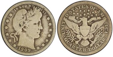 1909-O 25C VG8
