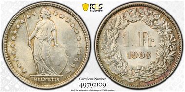 1903 B 1 Fr KM-24 Ag MS62