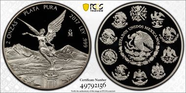 2017-Mo 2 Onza Libertad Ag PR70DCAM