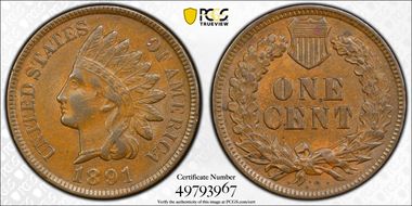 1891 1C DDO, S-1, FS-101 AU53BN