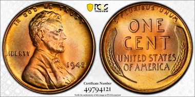 1945 1C MS67+ RD